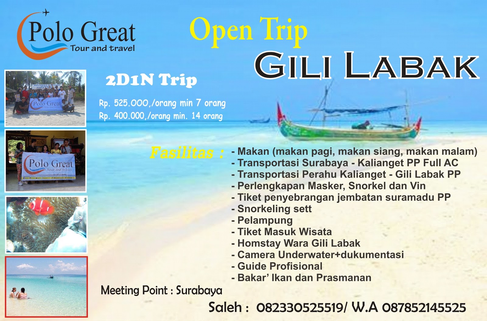 Travel Kangean Wisata: Paket Wisata Gili Labak Sumenep