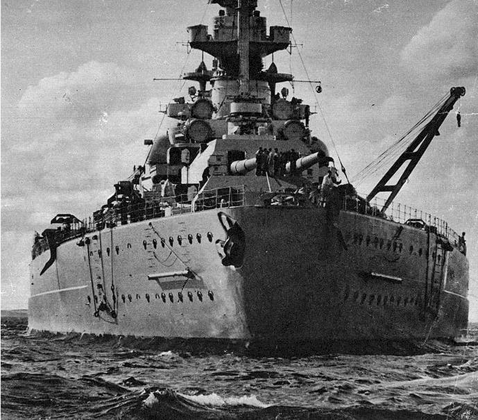 World War II Pictures In Details: Stern of Battleship Bismarck