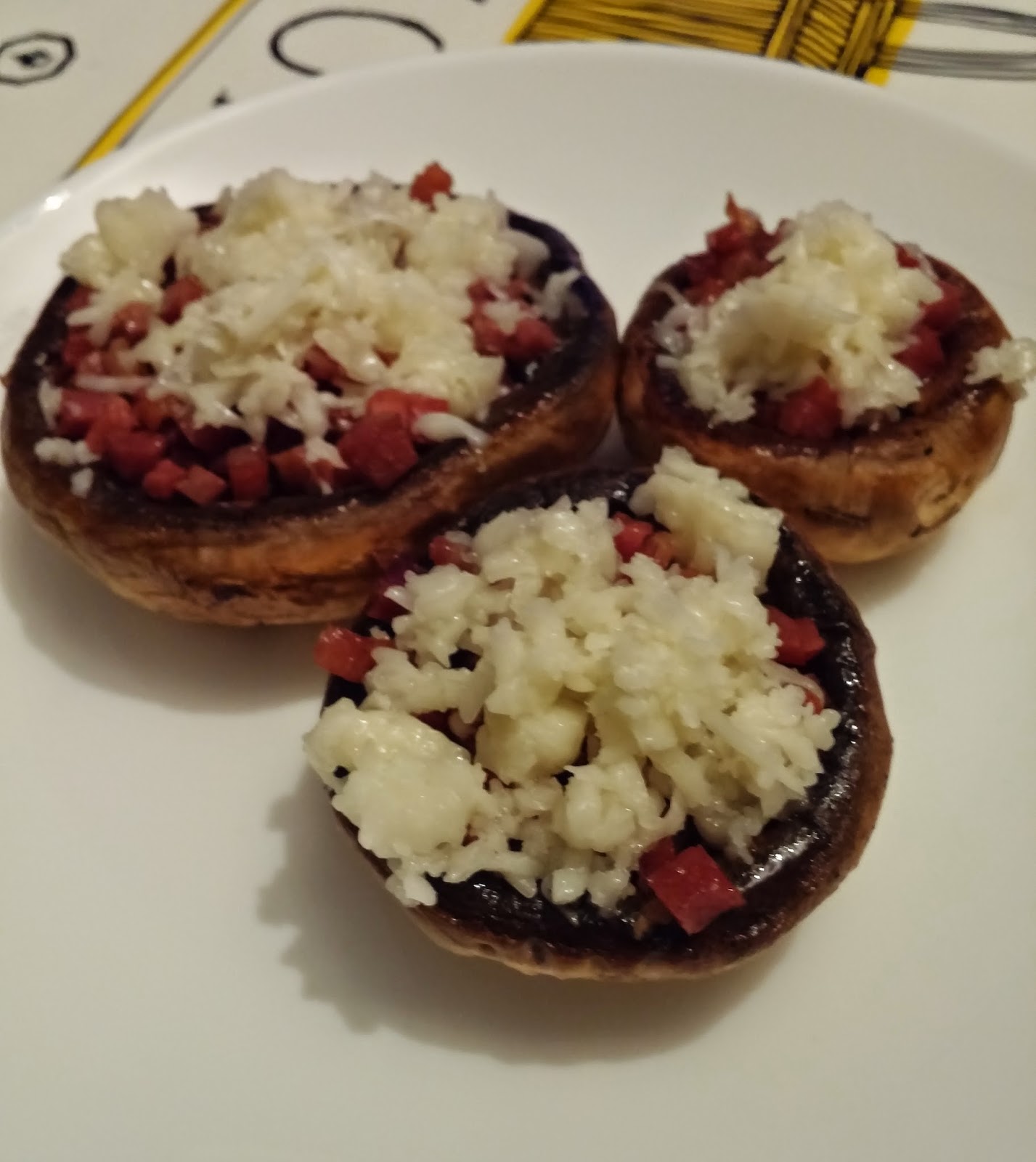 Champiñones Con Jamón Y Queso
