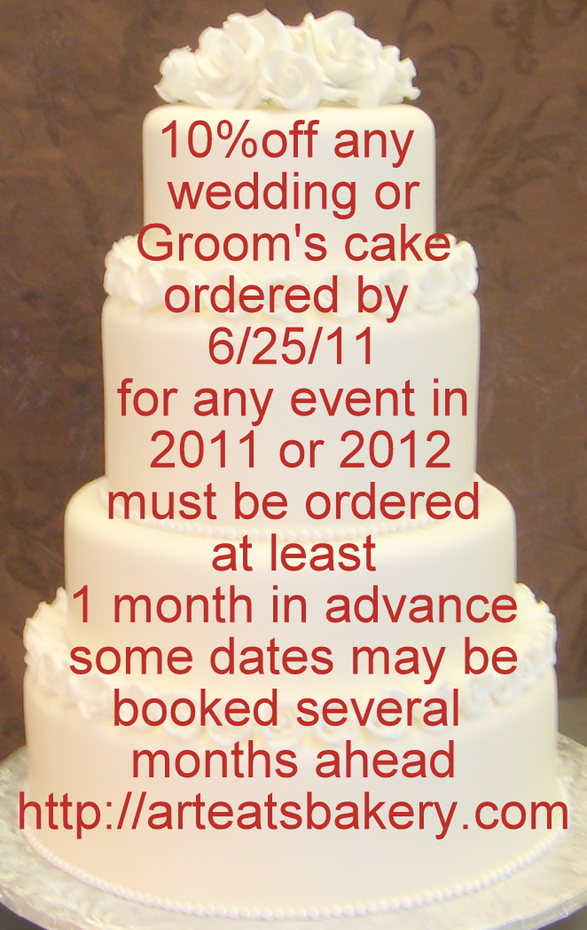Art Eats Bakery custom fondant wedding and birthday cake designs