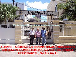 O Sgt. Ricardo Dir. Adm. da ASSPE com os companheiros de entidade na luta pela Guarda Patrimonial