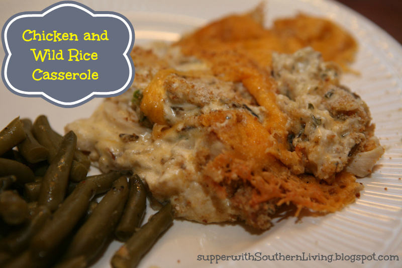 Supper with Southern Living Chicken and Wild Rice Casserole