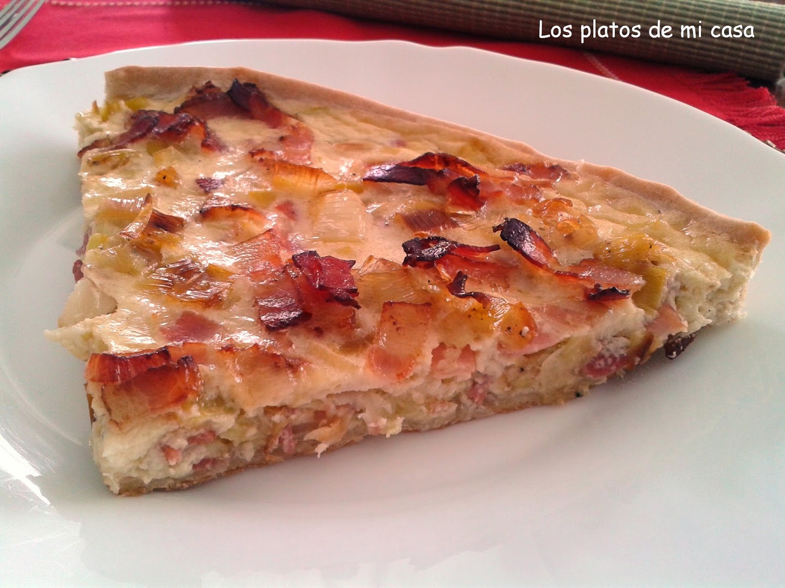 Quiche De Puerro Y Bacon
