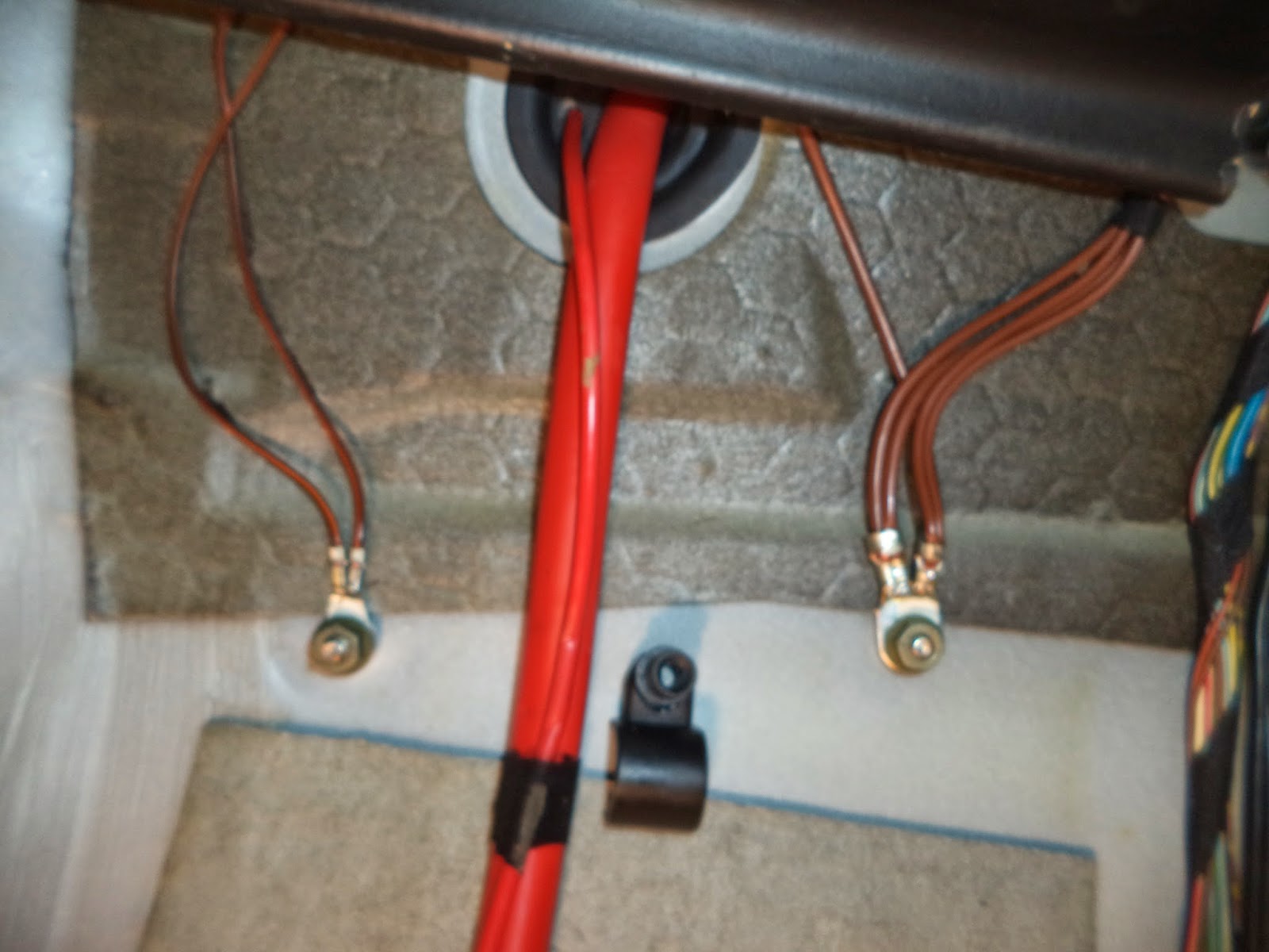 William's EV Bimmer 325i Routing the Rear Battery Cables to the Motor