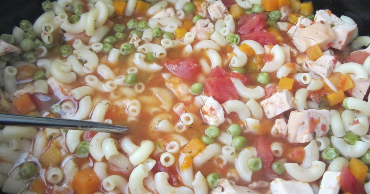 twocraftingmoms Tasty Tuesday ( Slow Cooker Chicken and Pasta Soup)