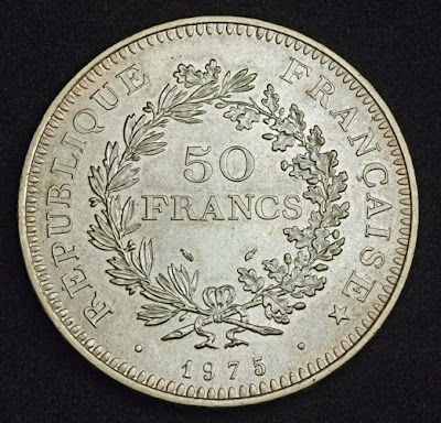 Coins of France Hercule 50 Francs Silver Coin