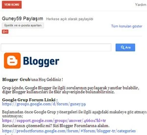 Google Grup Formu Bloggera nasıl eklenir