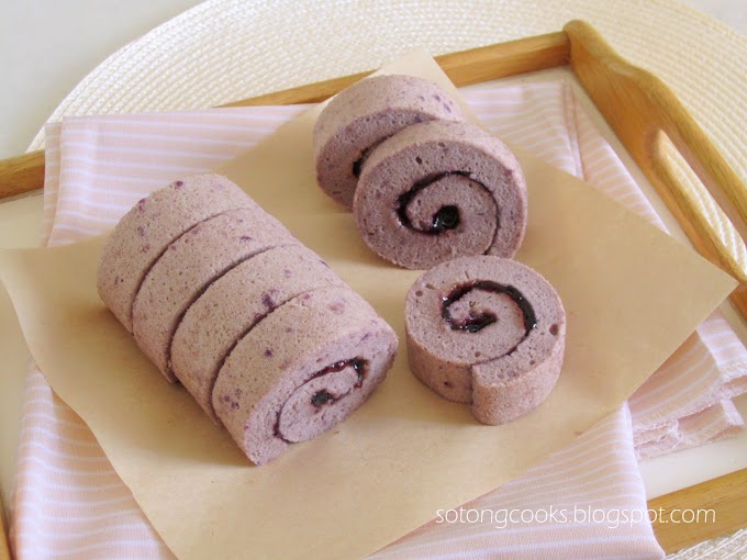 Purple Sweet Potato Swiss Roll