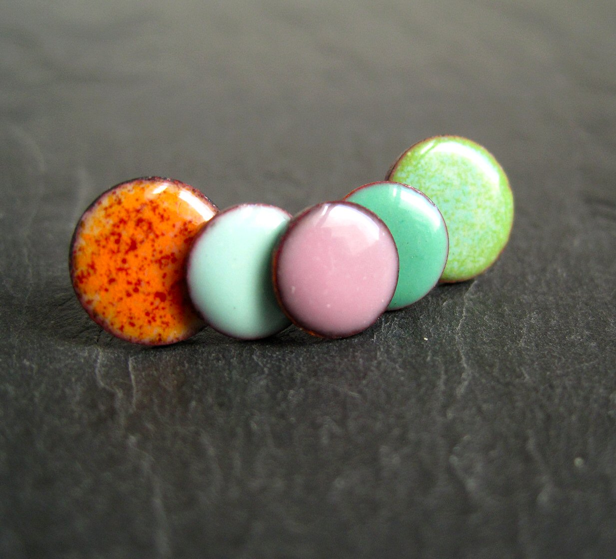 Rainbow Lovelies Enamel Stud Earrings