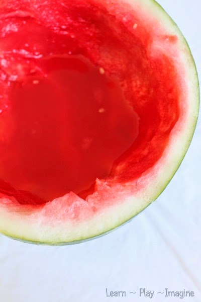 making watermelon slime