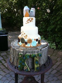 3-tier round fondant with fondant flowers