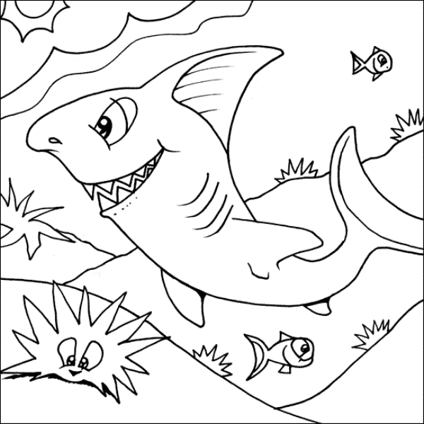 Shark Coloring Coloring Pages Gallery