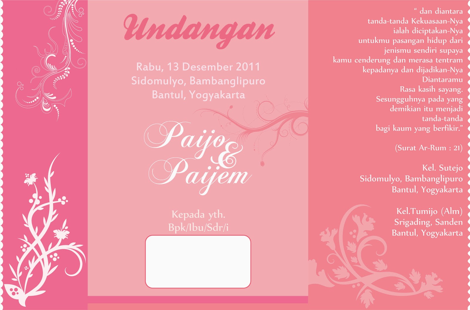 Download Gratis Desain Undangan Pernikahan Kristen Polvruby