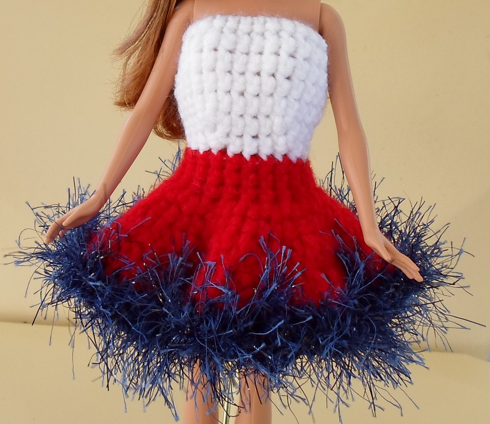 Happier Than A Pig In Mud: Patriotic Barbie Dress-Crochet
