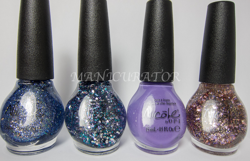 Abstract Nail Art over Colors by Llarowe I Need A Holo-Day and Purple Rain  - Lucy's Stash