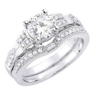 diamond wedding ring set