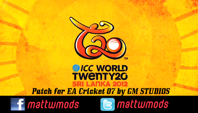 ICC T20 World Cup 2012 patch for cricket 07(by GM Studios)