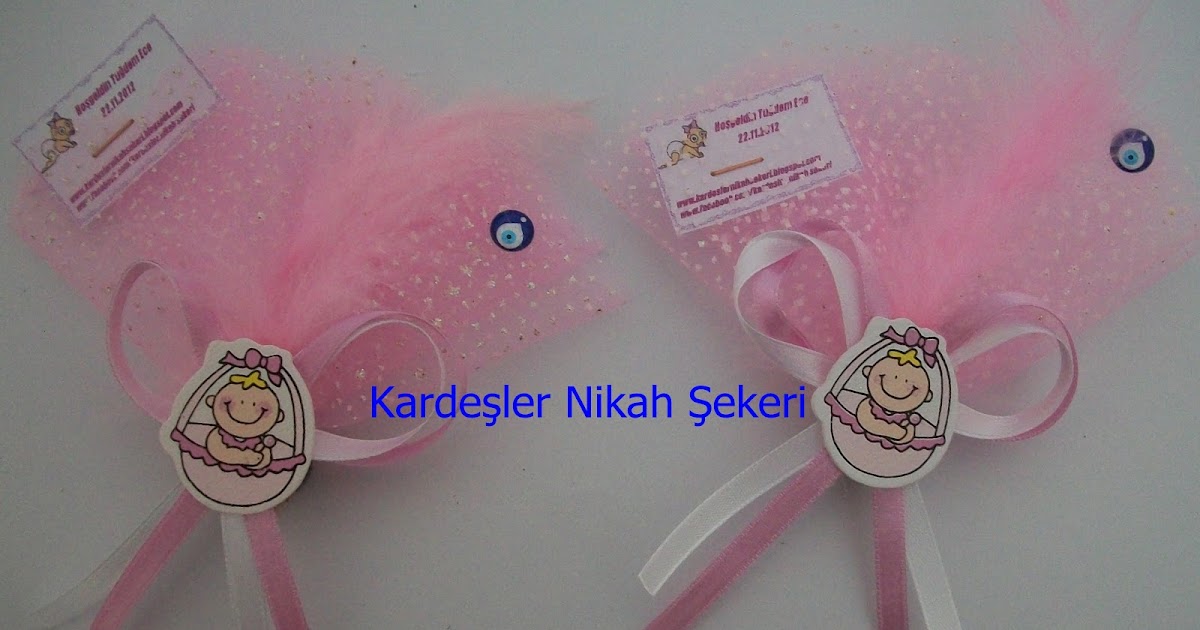 Kardeşler nikah Şekeri. Bebek şekeriTuğdem Ece