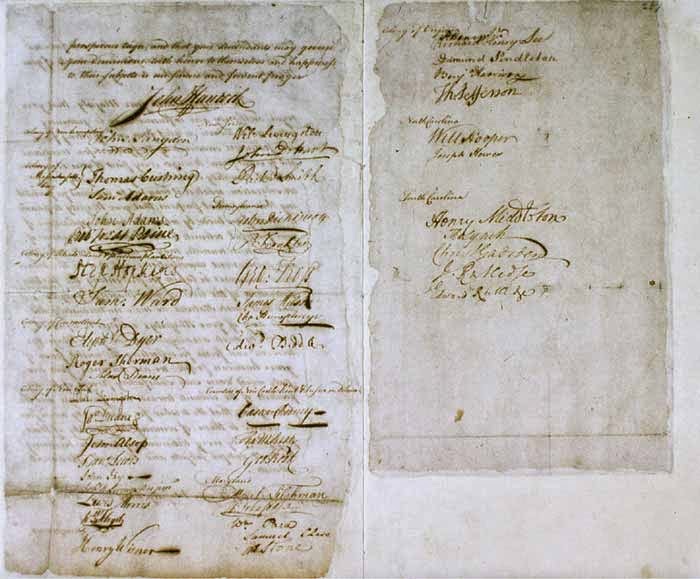 Museum Of World Treasures The Olive Branch Petition July 5 1775