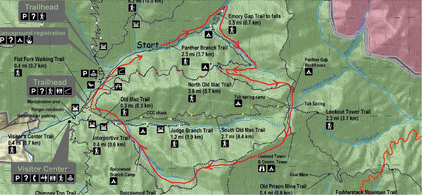 Hikes Frozen Head Panther Creek N Old Mac Spicewood