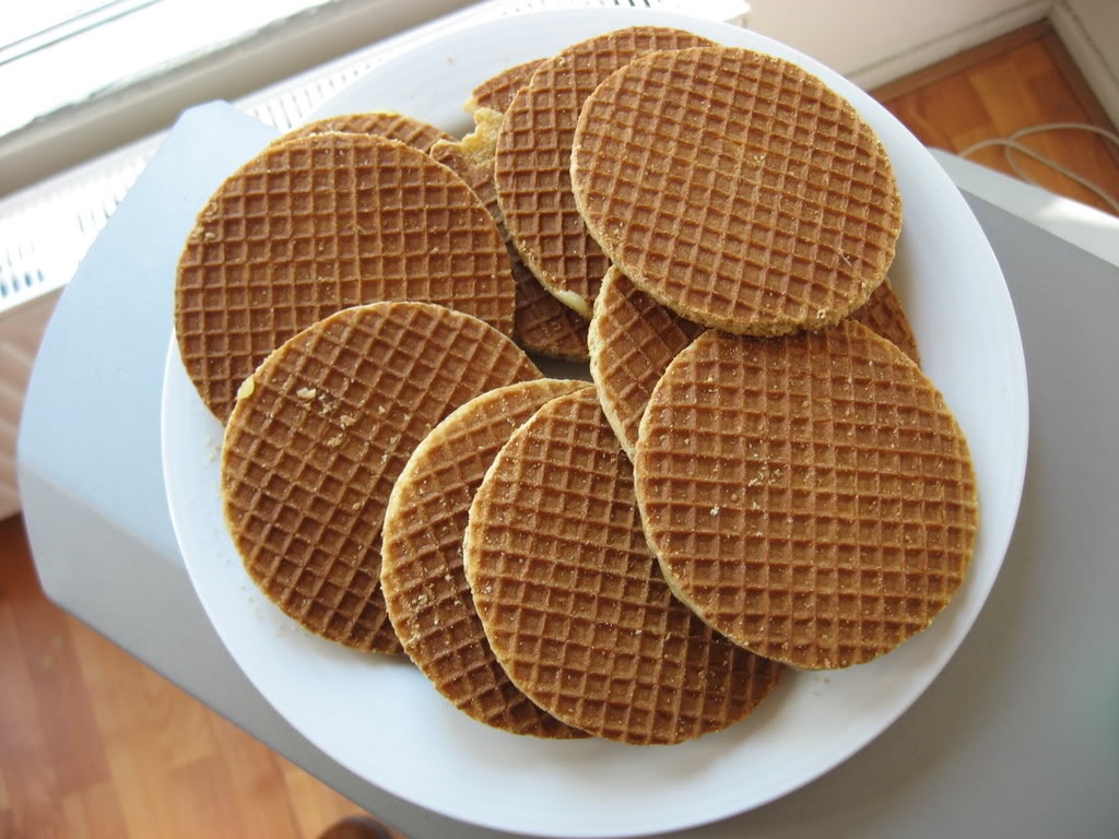 Coffee with a stroopwafel on top