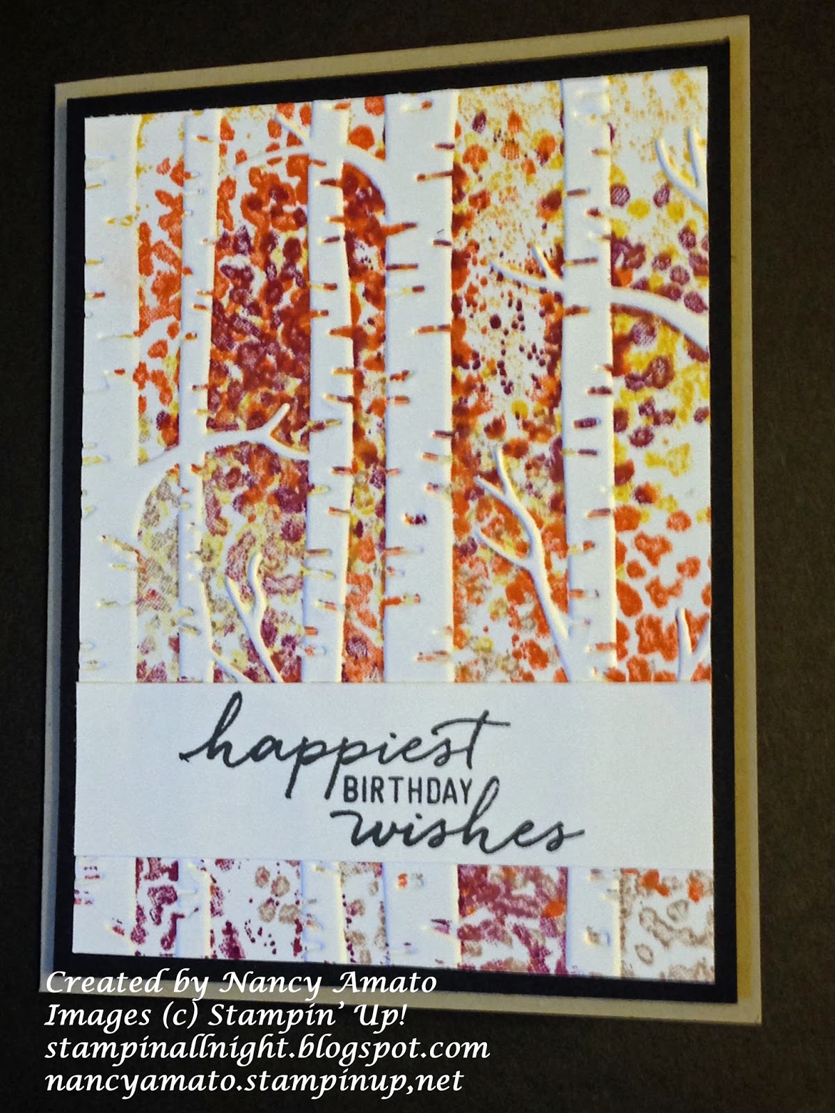Stampin' All Night Autumn Birch Trees