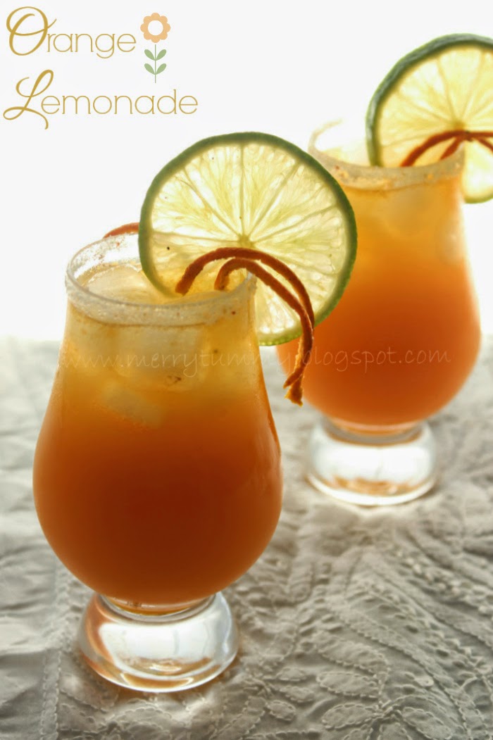 Merry Tummy Orange Lemonade, Summer Cooler With Roasted Oranges