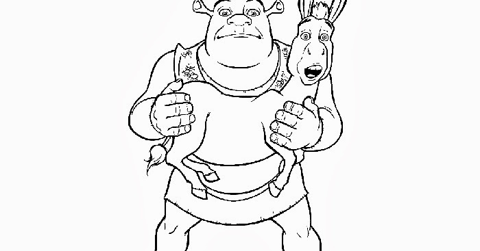 Shrek and Donkey coloring pages | Free Coloring Pages and Coloring ...