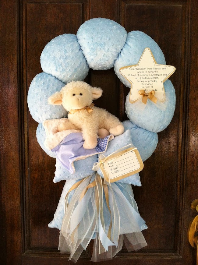 108."Lamb sent from heaven" baby wreath