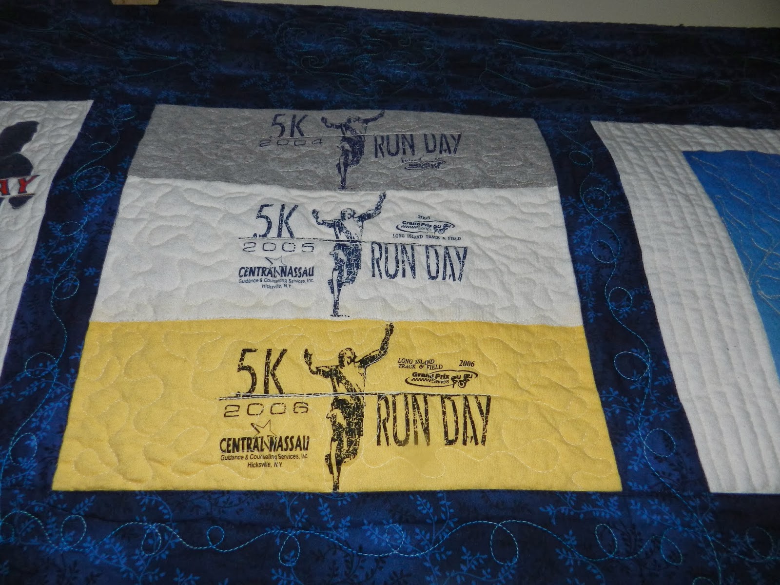 Dinah's Quilts & Embroidery Running TShirt Quilt 2