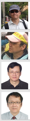 下為陳立民 Chen Lih Ming (陳哲) 的連續四張照片。其中著黑衫照攝於 2005 年，其他攝於 2011~2015 年之間。
