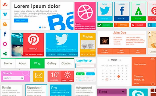 Colorful Flat GUI Set Colorful Flat GUI Set
