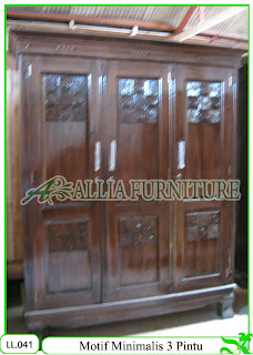 Lemari Pakaian Klender 3 Pintu Motif minimalis Lemari Pakaian Klender 3 Pintu Motif