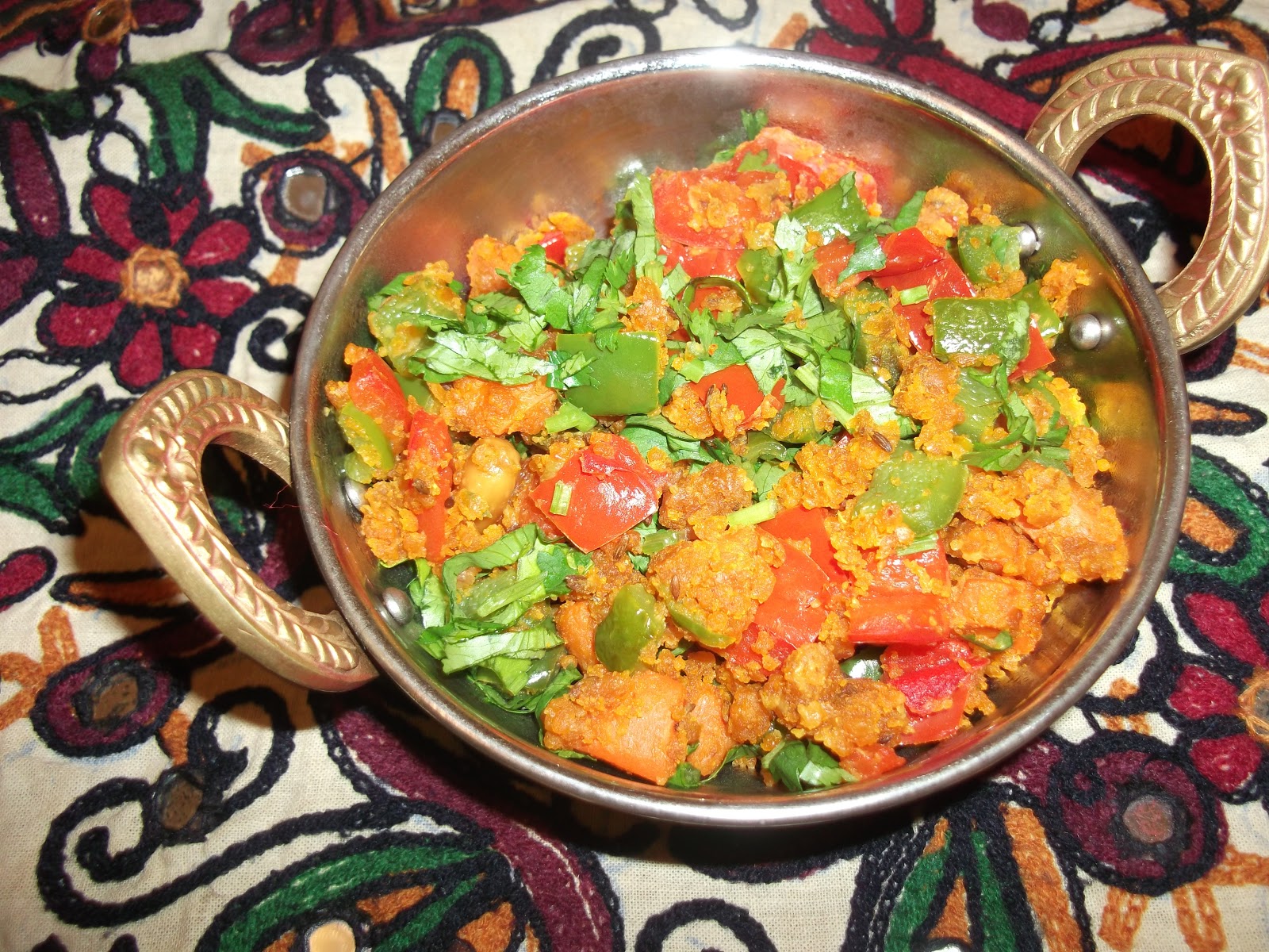 HCF Carrot and Capsicum with Besan Gujarati style / Vegetables with