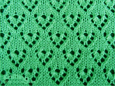 Lacy Heart Curtain stitch pattern