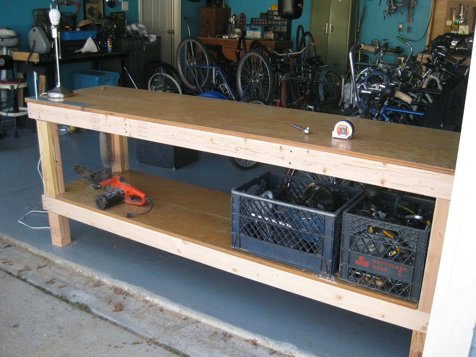 Greg S Vintage Restoration New Work Bench Built From Scrap Wood