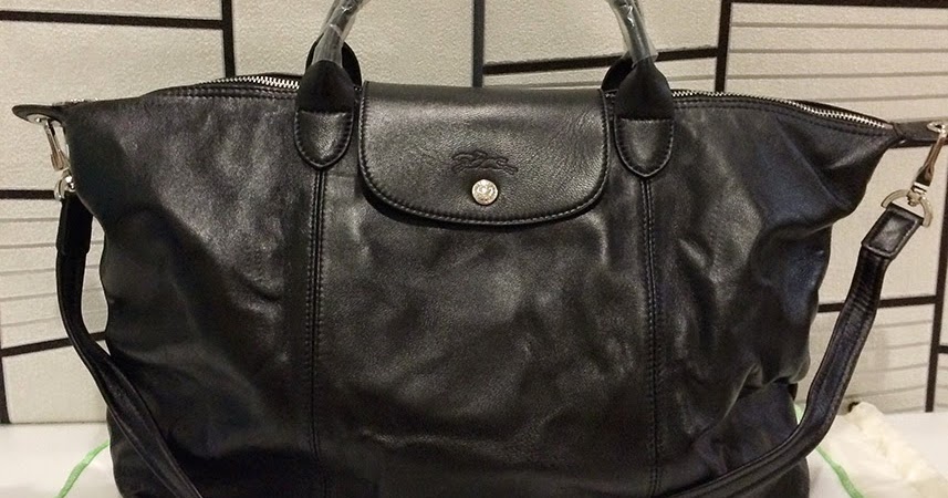 longchamp cuir black
