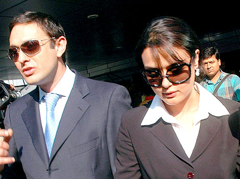 Preity Zinta with Her Husband