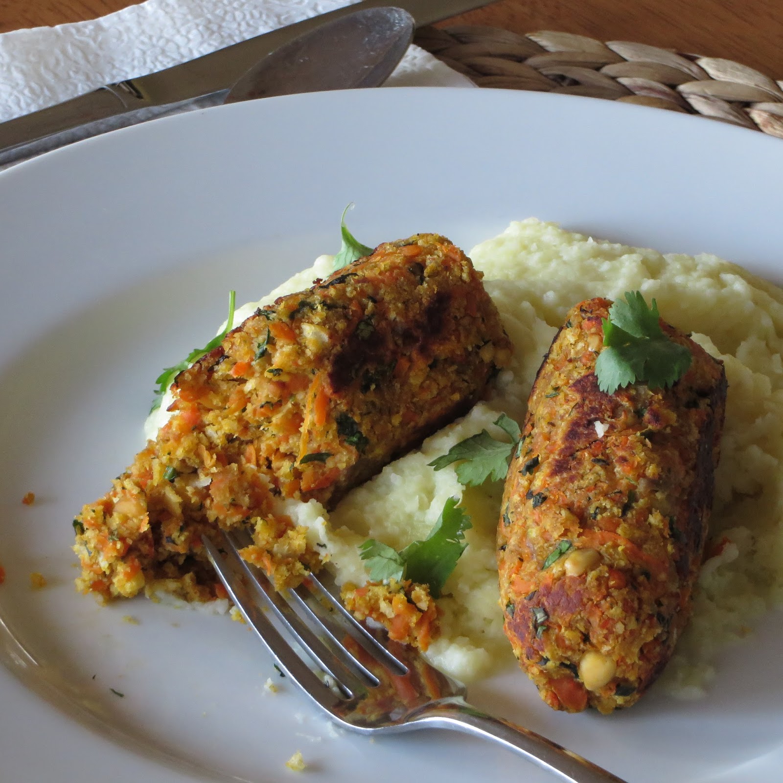 Tracy's Living Cookbook Carrot Sausages