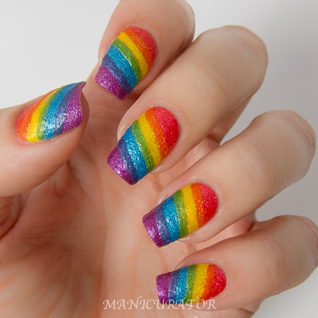 opi brazil textures rainbow nail