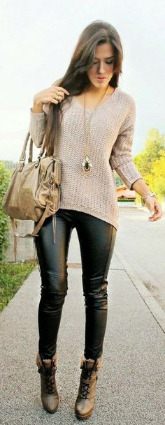 combinatie met leren broek combinatie met leren broek