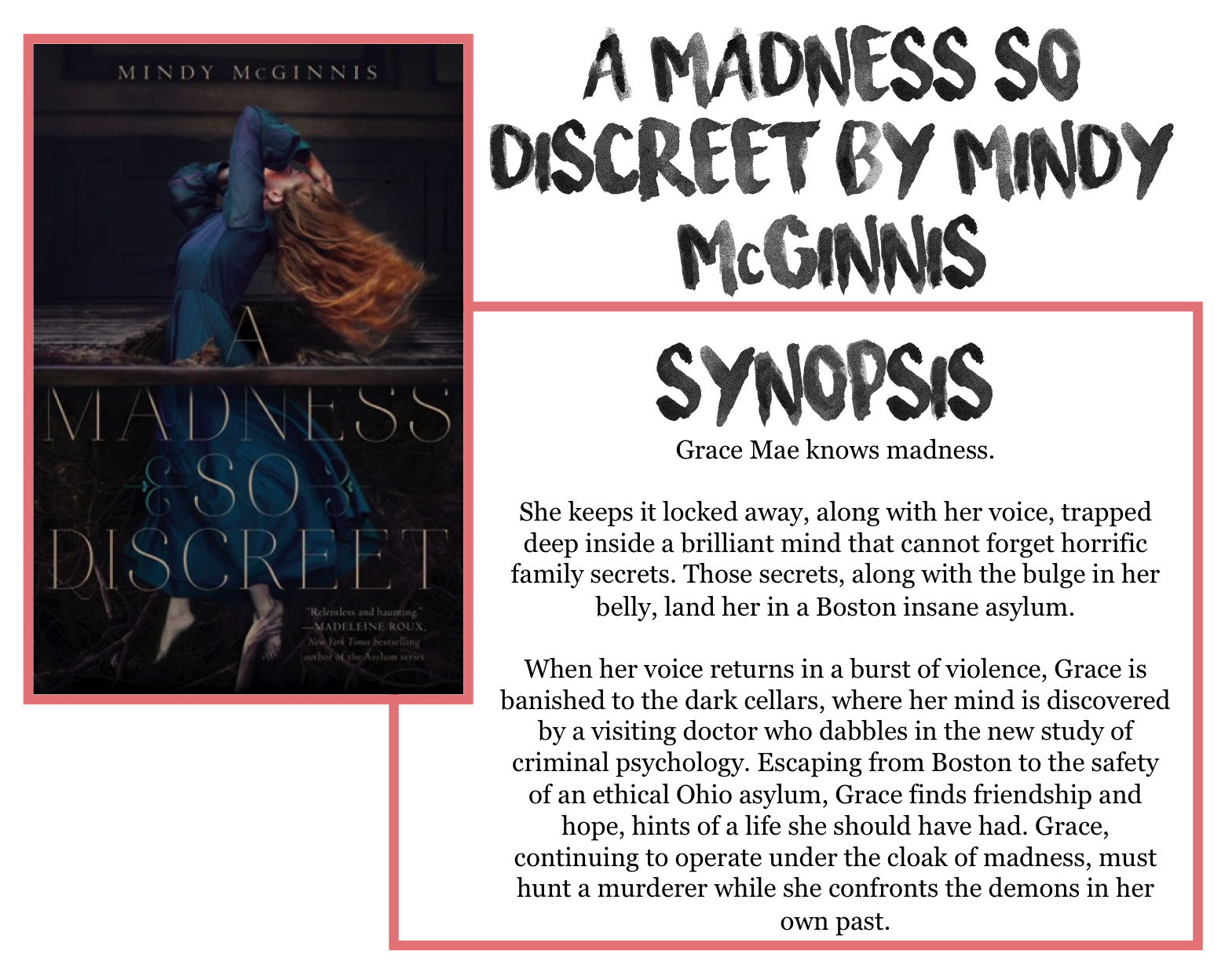A Madness So Discreet by Mindy McGinnis A Madness So Discreet by Mindy McGinnis