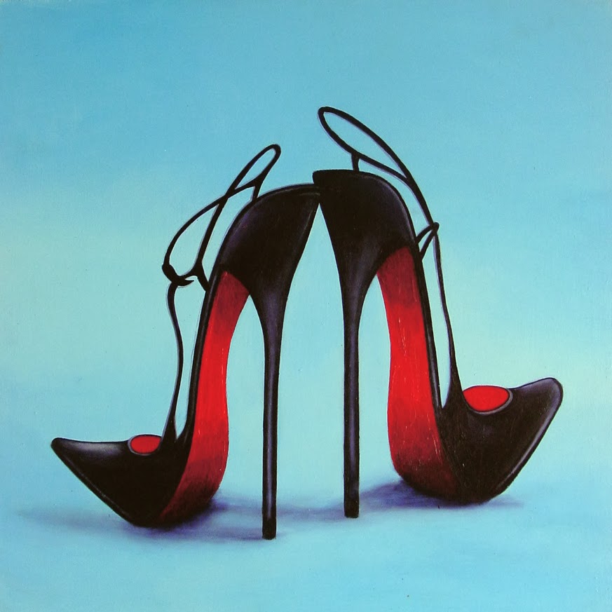 Daily realism paintings by Gerard Boersma Christian Louboutin 54 Still Life Painting Of Black