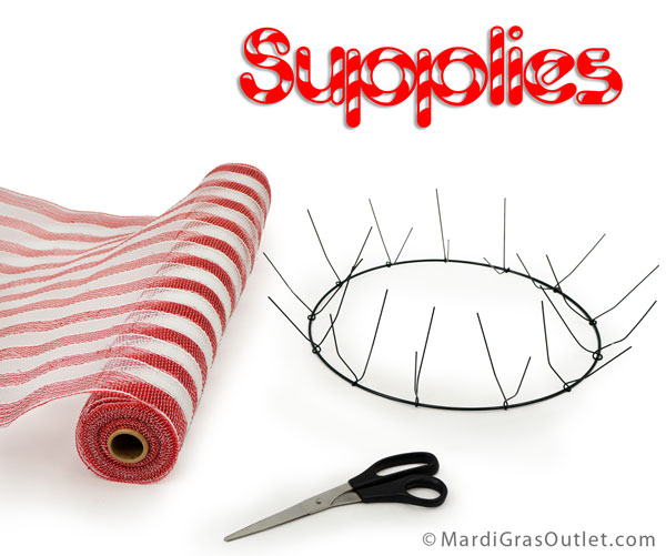 party ideas by mardi gras outlet candy cane stripe holiday wreath candy cane wire form