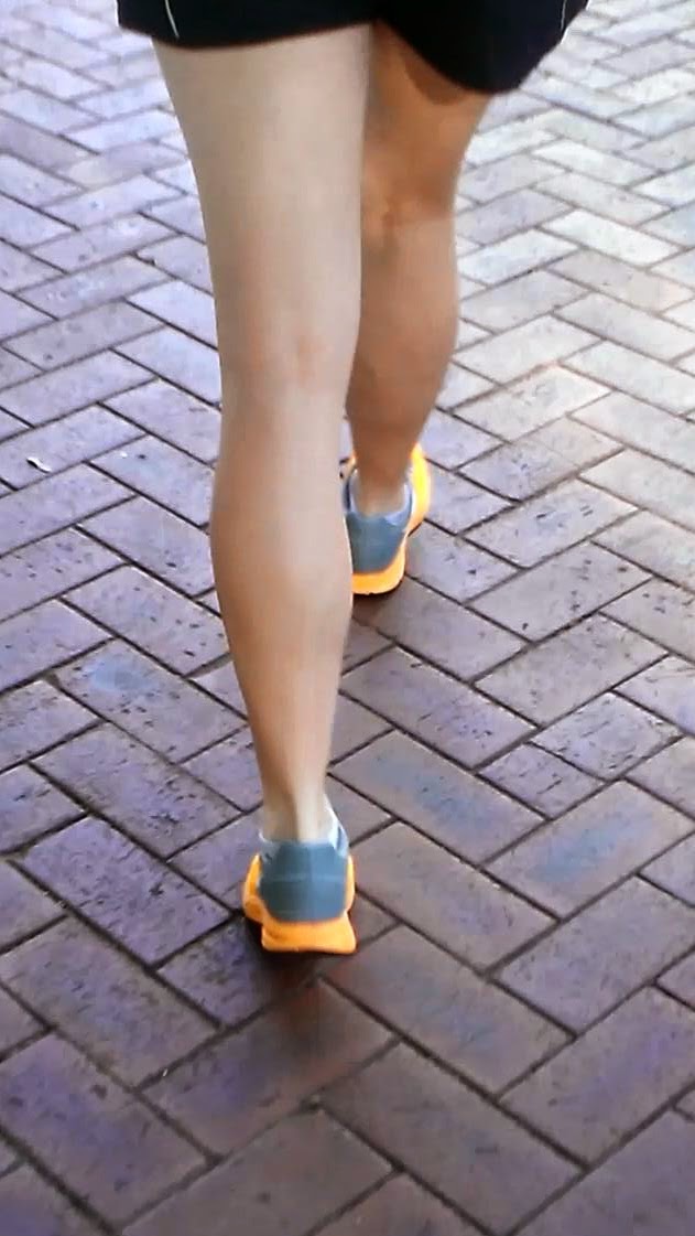 Her Calves Muscle Legs Nice Size Calves On the Street