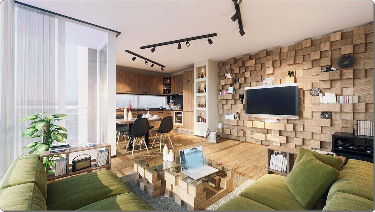 Wall tekstur design for stuen: ideer & inspirasjon interiør ...