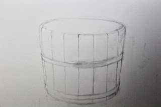 Original graphite drawing, day 1, by artist Carroll Jones II