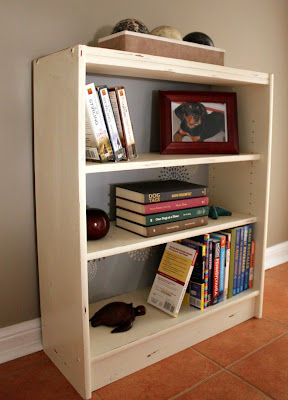 chalk paint bookcase - Turtles and Tails blog