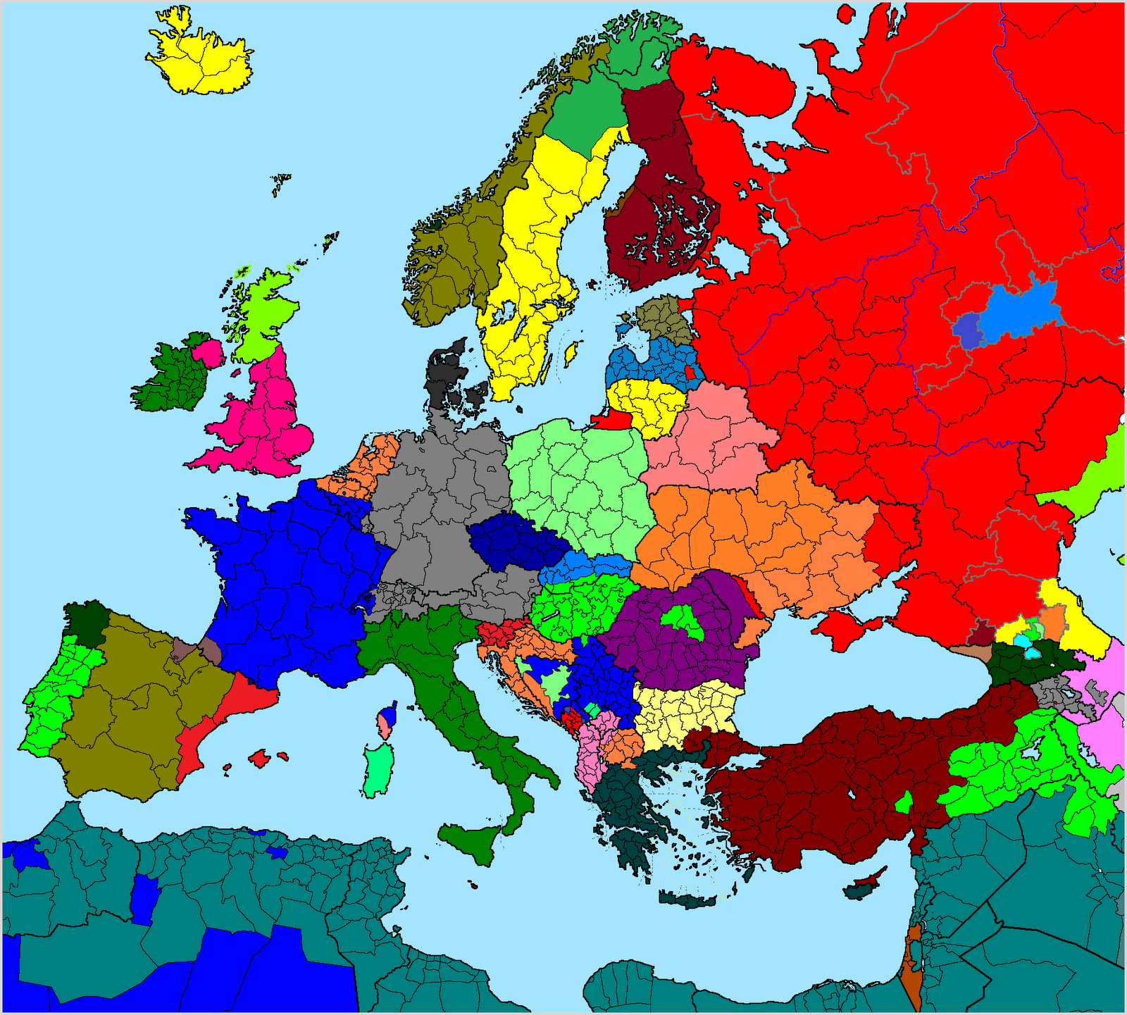 Pitanje : Jel engleski i dalje službeni jezik EU ili ....? Ethnic+map+of+Europe