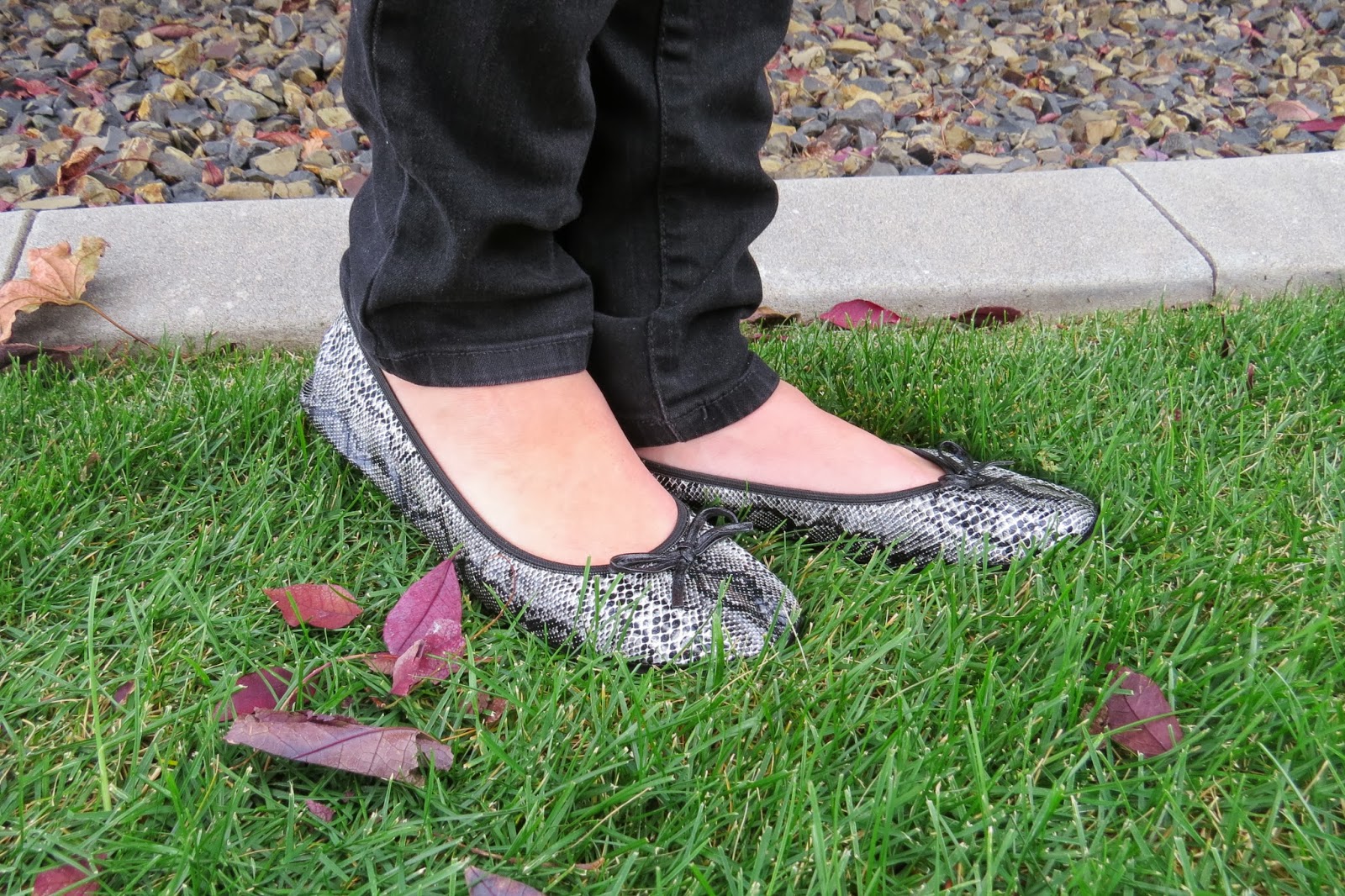 Snakeskin Foldup Shoes